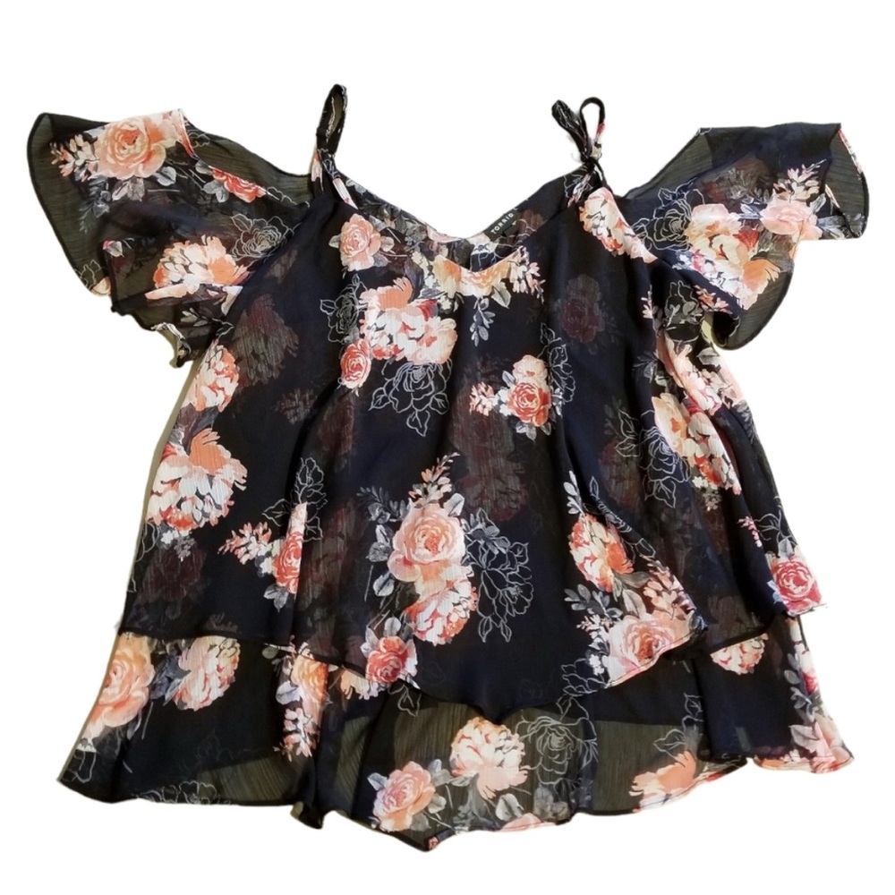TORRID Cold Shoulder Top Floral